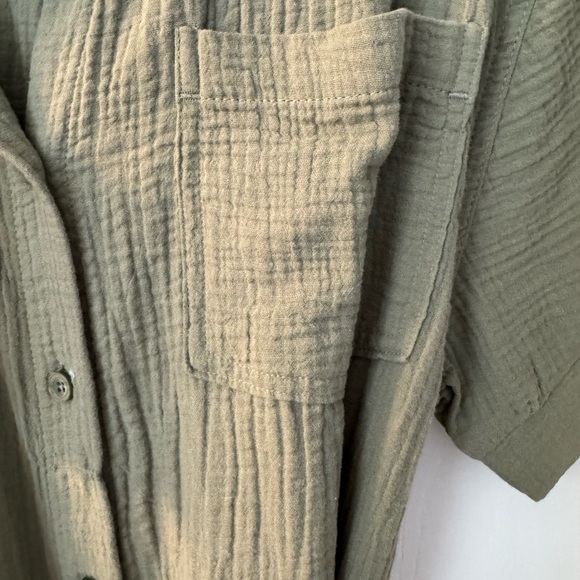 Weatherproof Vintage Ladies' Gauze Dress with belt Size S olive green - Picture 4 of 11